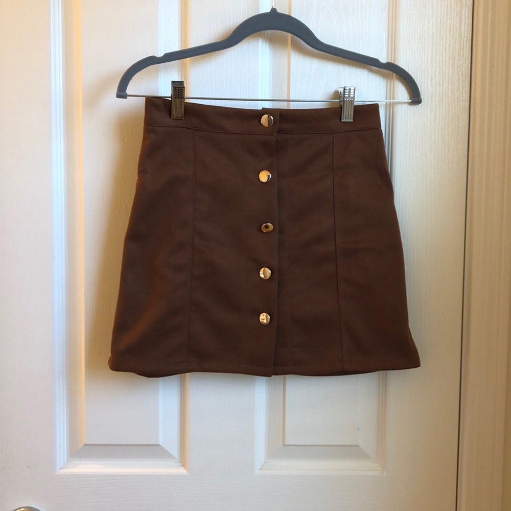 Brown Suede Skirt